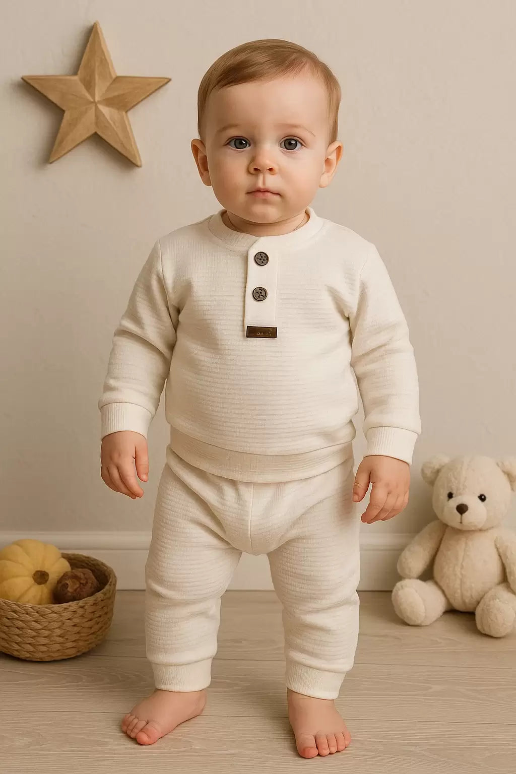 2' Lİ ERKEK BEBEK TAKIM % 100 PAMUK