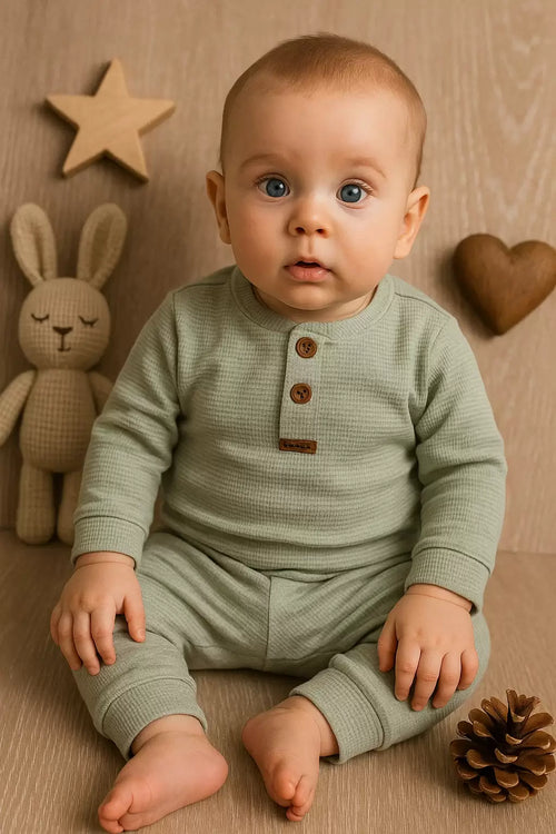 2' Lİ ERKEK BEBEK TAKIM % 100 PAMUK