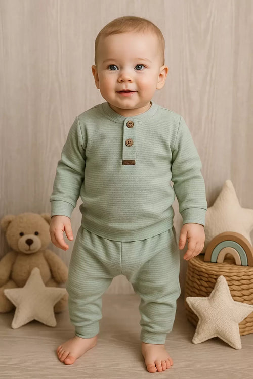 2' Lİ ERKEK BEBEK TAKIM % 100 PAMUK